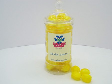 Sherbet Lemons Sweet Jar available to buy online from Scottish sweet shop Saltire Candy