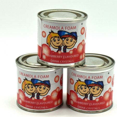 Creamola Foam Strawberry flavour available online at Saltire Candy Scottish Sweet Shop