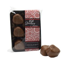 Belgian milk chocolate strawberry cream hearts with soft fondant filling, 6 pack by Saltire Candy online Scottish Sweet Shop